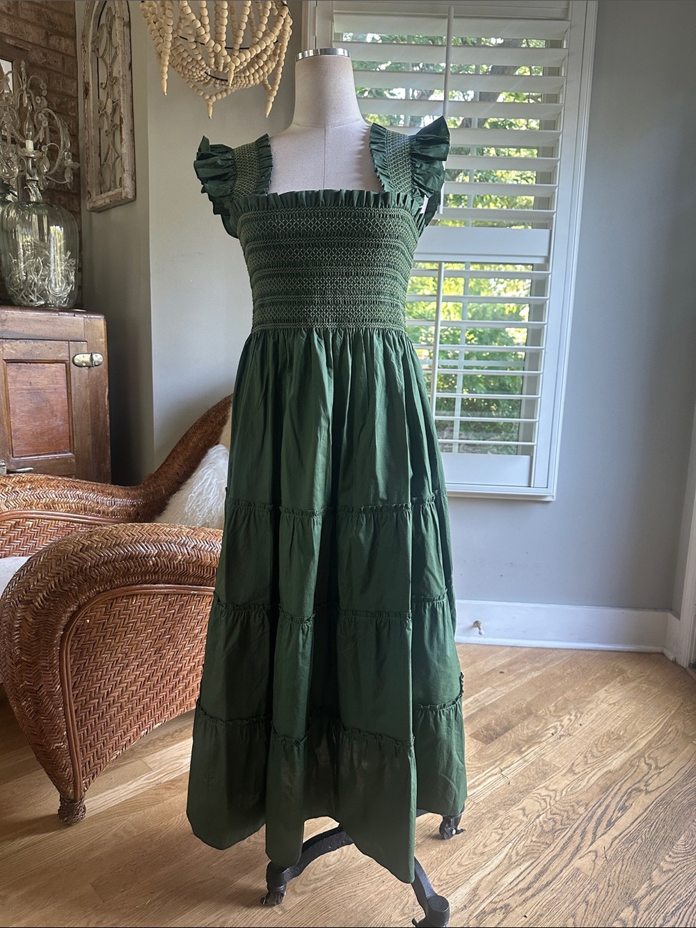 HILL. HOUSE THE NAP DRESS GREEN LARGE EXCELLENT